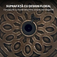 Outsunny Bază pentru Umbrelă din Rășină de 21 kg Rotundă cu Roți și Frâne, Bronz(m-7)
