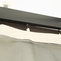 Outsunny Vervangend muggennet voor 3 x 4 m tuinpaviljoens, vliegengaas, met ritsen, polyester, zwart(m-7)