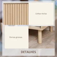 HOMCOM Mesa de Cabeceira com Gaveta e Prateleira Aberta Estilo Moderno para Quarto 47x47x50 cm Madeira(m-6)