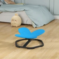 AIYAPLAY Sensorischer Drehstuhl für Kinder, Schmetterlings-Form, fördert Balance und Koordination, Kunststoff, Metall, Blau(m-10)