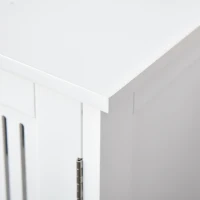 kleankin Mueble para Debajo del Lavabo Armario Baño de Suelo de Madera con 2 Puertas Ventiladas y Estante Ajustable Interior Moderno 60x30x60 cm Blanco(m-14)