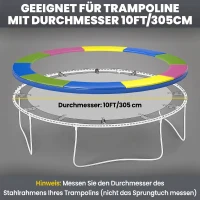SPORTNOW Ersatz-Randabdeckung für Trampoline, wasserfest, reißfest, Ø305 cm, bunt(m-4)