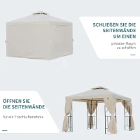 Outsunny tuinhuisje 295cm x 295cm x 270cm(m-6)