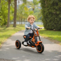 AIYAPLAY Dreirad, Kinderfahrrad, Laufrad, Kinderrad mit Pedal, Lauffahrrad für Kinder 18-36 Monaten, Stahl, 79x44x50 cm, Orange(m-10)