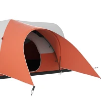 Outsunny 3000mm Waterproof Camping Tent for 7 Man, Family Tent with Porch and Sewn in Groundsheet, Portable with Bag, Orange(m-12)