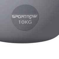 SPORTNOW 10KG Soft Kettlebell, Kettlebell with Non-Slip Handle for Home Gym, Weight Lifting, Strength Training, Purple/Grey(m-11)