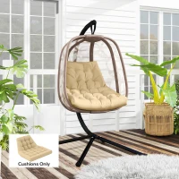 Outsunny Sitzkissen, Außensitzkissen für Hängekorb und Schaukelstühle, Outdoor-Polsterkissen, Beige(m-10)