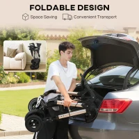 HOMCOM Rollator Walker Wheelchair, with Seat - Black(m-8)