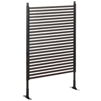 Outsunny Cerca de Jardim de Aço com Revestimento em PE 2 Modos de Instalação para Plantas Animais 93x22x150 cm Castanho