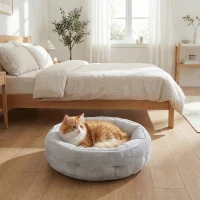 PawHut Letto Reversibile per Gatti, Letto per Cani di Piccola Taglia da Interno(m-10)