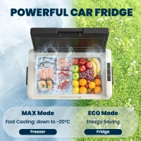 Outsunny 40L Portable Car Refrigerator - Grey and Black(m-4)