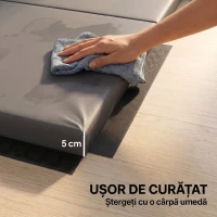 HOMCOM Saltea de Gimnastică Pliabilă, Saltea Fitness Groasă de 5 cm și Antiderapantă, 180x80x5 cm, Gri(m-5)