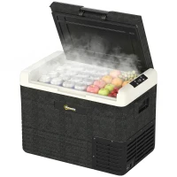 Outsunny 40L Portable Car Refrigerator - Grey and Black(m-1)