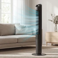 HOMCOM 116 cm Turmventilator, Standventilator mit Fernbedienung WiFi App-Steuerung, 65° Oszillation 6 Geschwindigkeiten 4 Modi(m-10)