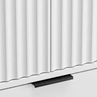 HOMCOM Armadio per camera con 2 ante soft-close, 2 cassetti e barra, 80x50x180 cm, Bianco(m-7)