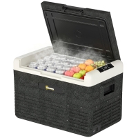 Outsunny 30L Portable Car Refrigerator - Grey and Black
