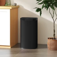 HOMCOM Bidone con sensore 55 L e coperchio soft-close in acciaio, nero(m-6)