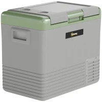Outsunny 50L Portable Car Refrigerator - Light Green and Grey(m-15)