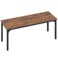 HOMCOM Schreibtisch, Computertisch, rustikales Design, viel Platz, Spanplatte, Braun