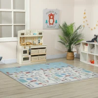 AIYAPLAY Baby-Spielmatte, Tiermuster, Schaumstoff, 1,5 cm dicke Polsterung, rutschfest(m-10)