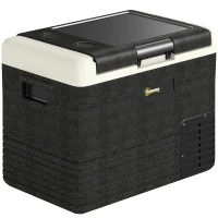 Outsunny 40L Portable Car Refrigerator - Grey and Black(m-10)