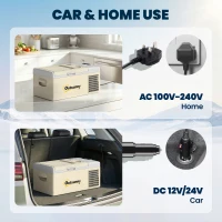 Outsunny 16L Portable Car Fridge, -20℃ to 10℃ Adjustable Temperature - Khaki/Grey(m-5)
