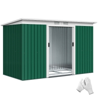 Outsunny 4ft x 9ft Steel Garden Tool Shed