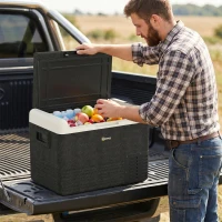 Outsunny 40L Portable Car Refrigerator - Grey and Black(m-9)
