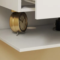 HOMCOM Set de 2 Mesitas de Pared con Tomas de Corriente Blanco(m-9)