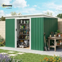 Outsunny 4ft x 9ft Steel Garden Tool Shed(m-14)