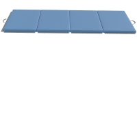 HOMCOM Trainingsmatte, Faltbare Fitnessmatte Sportmatte mit Griffen für Yoga, MMA, Fitness, Pilates 240 x 120 x 5 cm Hellblau