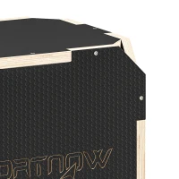 SPORTNOW Non-Slip Plyo Box, Corner-free Wooden Jump Box, 31 x 36 x 41 cm(m-11)