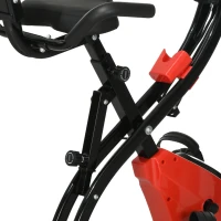 HOMCOM Hometrainer fietstrainer hometrainer LCD display opvouwbaar verstelbaar rood+zwart(m-13)