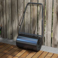 DURHAND Rouleau à gazon, rouleau de jardin, remplissable avec 38 L d'eau ou de sable, 60 x 32 x 105 cm, noir(m-10)