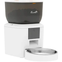 PawHut Alimentador Automático 4L com WiFi 2.4G para Gatos e Cães com Aplicação Tuya e Gravação de Voz de 10s(m-1)