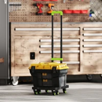 HOMCOM Sackkarre klappbar Metall Transportkarre mit Räder verstellbarem Griff 49 x 35 x 102 cm Grün(m-10)