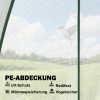 Outsunny Mini Kas Overwintertent met Roldeur Wit 160x138x180cm(m-4)