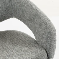 HOMCOM Chaise Bureau Ergonomique, Fauteuil de Bureau en Chenille avec Hauteur Réglable, Dossier Incurvé, Gris(m-11)