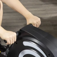 HOMCOM Folding Rowing Machine, Magnetic Rower Machine with 8 Levels Quiet Resistance, LCD Monitor, Wheels, Aluminium Slide Rail, Vertical Storage, 102kg Weight Capacity for Home Gym Cardio Training(m-8)