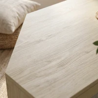 HOMCOM Mueble TV de Esquina 115 cm Mueble para Televisor de hasta 165,1 cm 2 Puertas de Ratán 2 Compartimentos Roble(m-7)