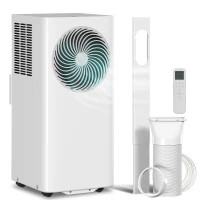 HOMCOM Mobiles Klimagerät 9000 BTU, 4-in-1 Mobile Klimaanlage mit Kühlung, 40 L/Tag Entfeuchter, Ventilator, Schlafmodus(m-12)