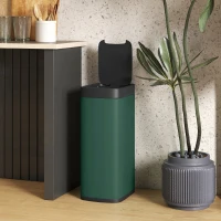 HOMCOM 50L sensorafvalemmer, contactloze keukenprullenbak met bewegingssensor, vingerafdrukbestendig(m-7)
