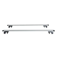 HOMCOM Barre Portapacchi per Auto con Serratura e Chiavi in Lega di Alluminio 125x5.5x7cm, Max. 50 kg(m-11)