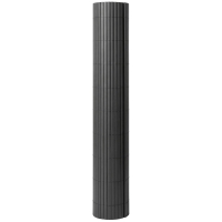 Outsunny 2Pcs Plastic Privacy Screening Fence, 1m x 5 m Waterproof Windbreak Fence, Dark Grey