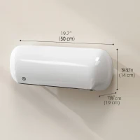 HOMCOM Wandverwarming 2000W keramische wandkachel met ventilator, 2 vermogensstanden, LED-display, thermostaat, wit(m-3)