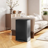 HOMCOM Keukenprullenbak 45 L Pedaalemmer met Soft-Close deksel, uitneembare binnenemmer(m-10)