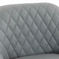 HOMCOM Set de 2 Taburetes de Bar Giratorios Regulables para Cocina Gris Claro(m-6)