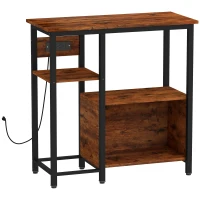 PawHut Fish Tank Stand with Power Outlets Aquarium Stand with Cabinet 20-29 Gallon Tanks Tiger Wood Grain(m-1)