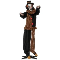 Outsunny Halloween clown grote indoor decoratie met speciale effecten en geluid multicolor(m-11)
