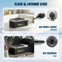 Outsunny 16L Portable Car Fridge, -20℃ to 10℃ Adjustable Temperature - Black/Grey(m-5)